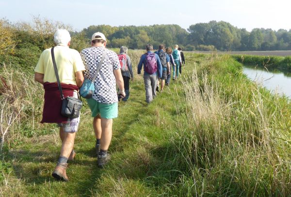 Ramblers beside Quy Lode